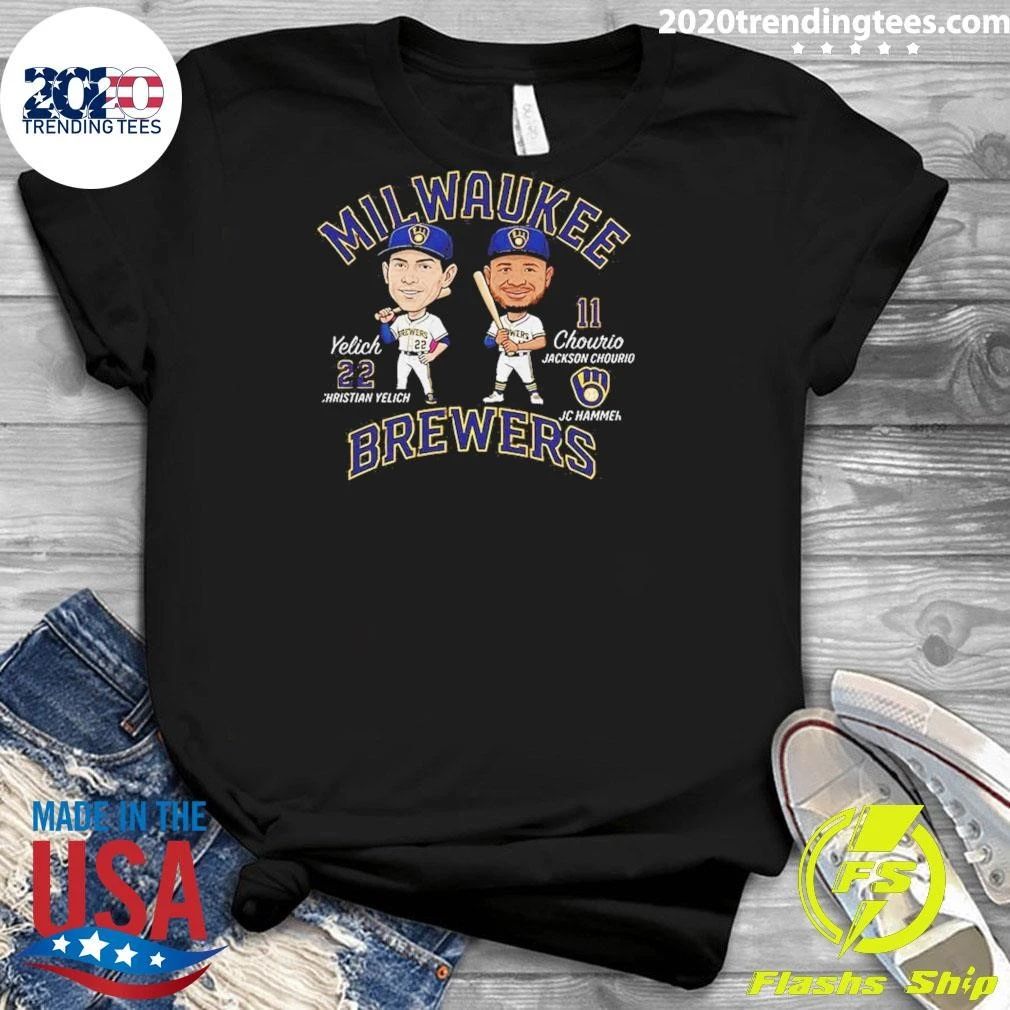 Lomilwaukee Brewers Christian Yelich And Jackson Chourio Baseball Fan Shirt