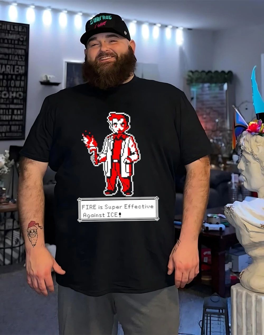Fire Is Super Effective Against Ice Pixel shirt