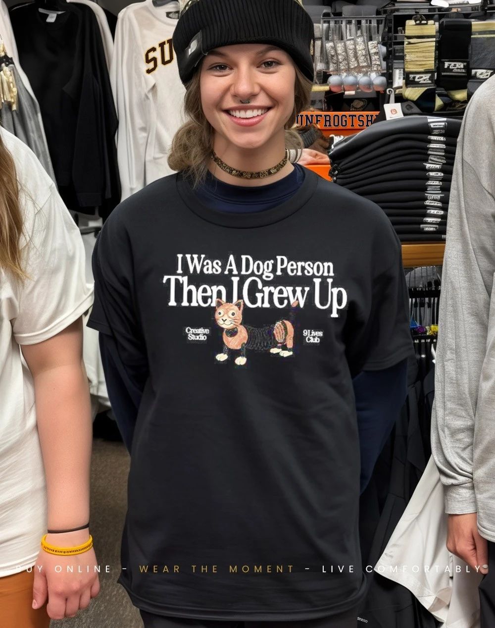 I was a dog person then I grew up Creative Studio 9 Lives Club shirt