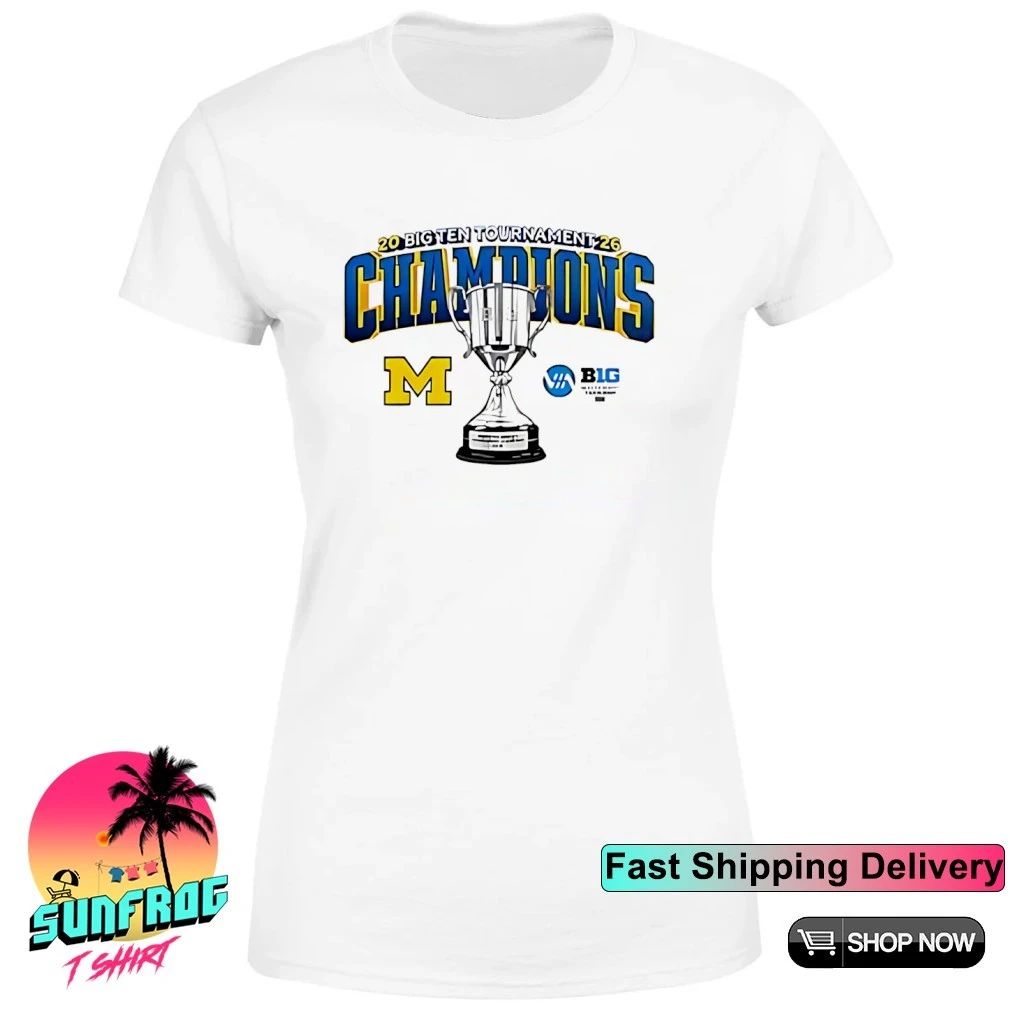 Michigan Wolverines Hockey 2026 Big Ten Tournament Champions shirt