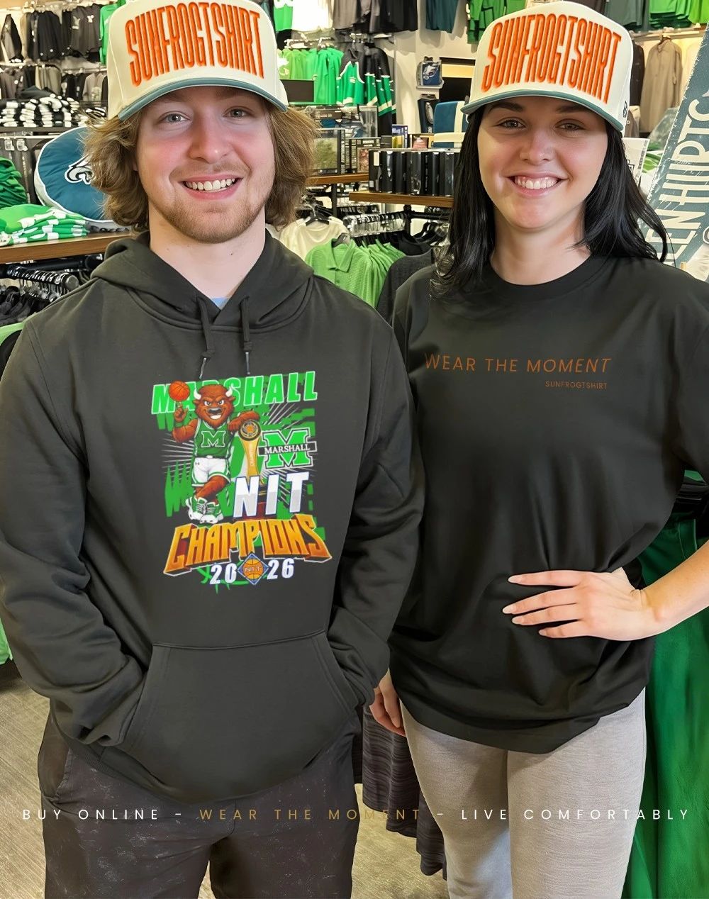Marshall Thundering Herd’s 2026 Women’s NIT Champions mascot shirt