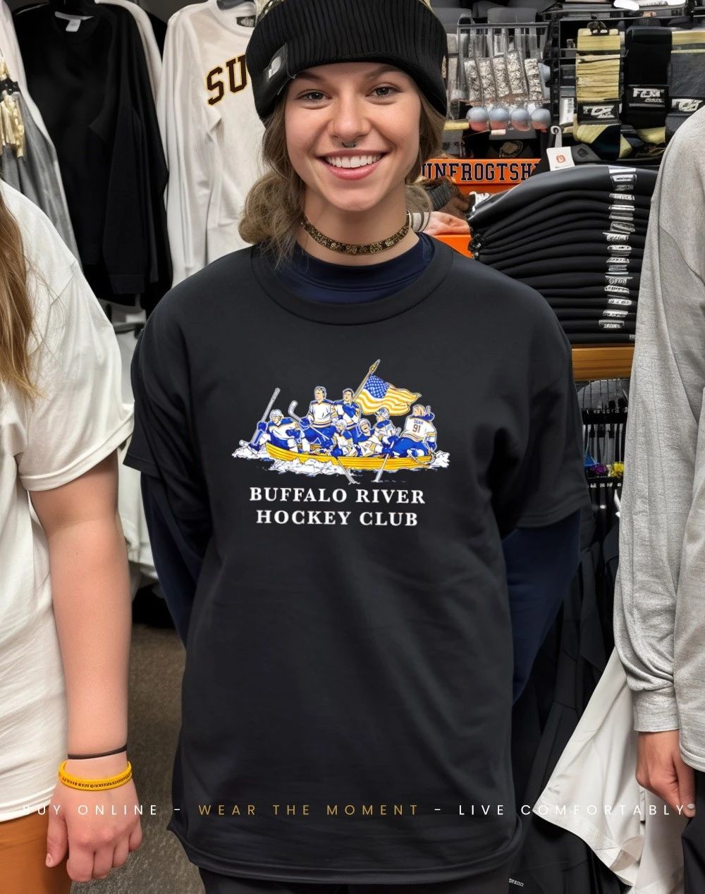 Buffalo River Hockey Crossing Buffalo hockey shirt