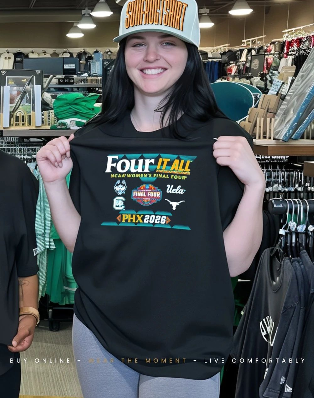 Four It All NCAA Women’s Basketball Final Four 2026 Four Team logos shirt