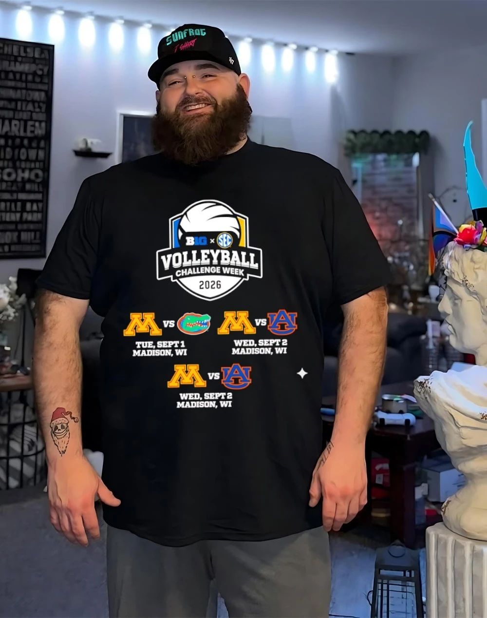 Big Ten x SEC Volleyball Challenge Week 2026 Minnesota Vs Florida Minnesota Vs Auburn Logos shirt