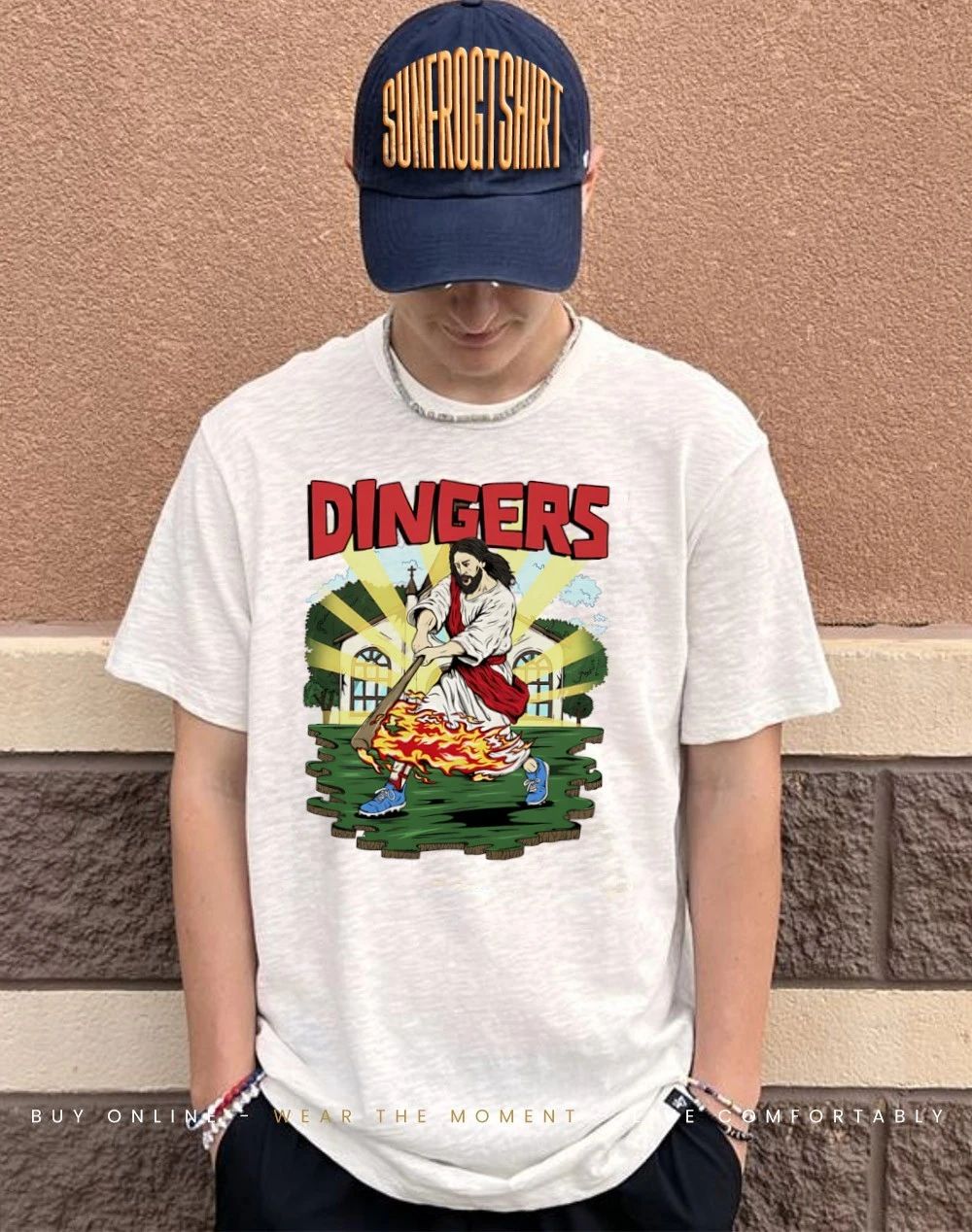 Jesus Hits Dingers Jesus Played Baseball graphic shirt