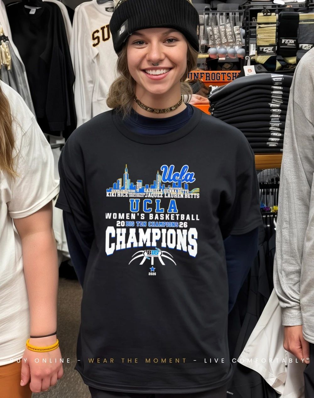 Ucla Women’s Basketball 2026 Big Ten Champions city skyline shirt