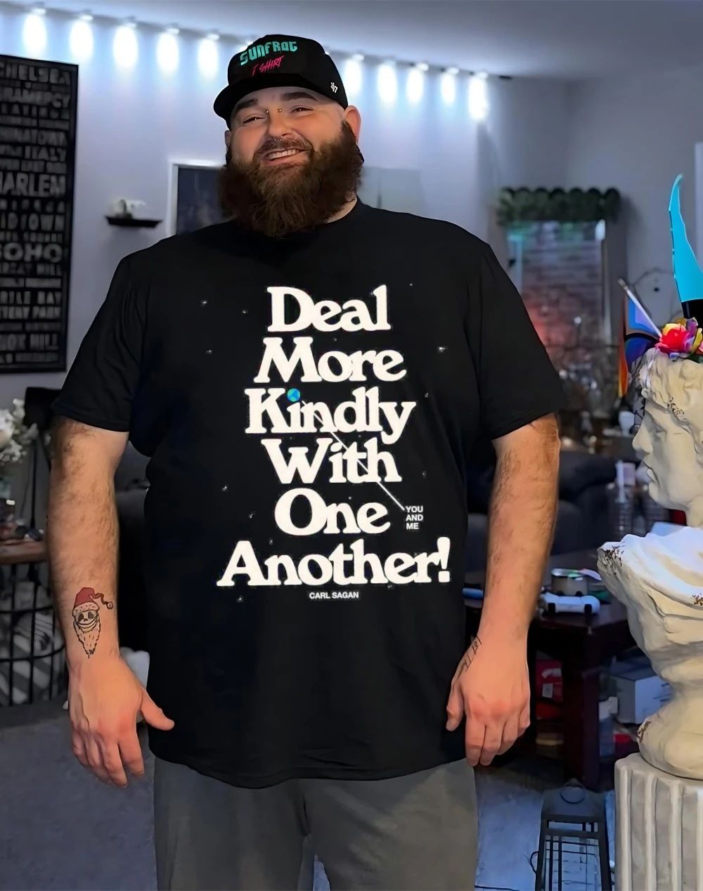 Carl Sagan deal more kindly with one another you and me shirt