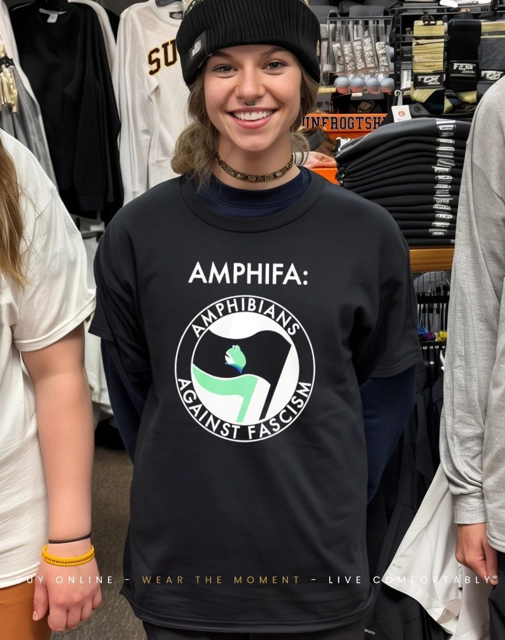 Frog Amphifa Amphibians Against Fascism shirt