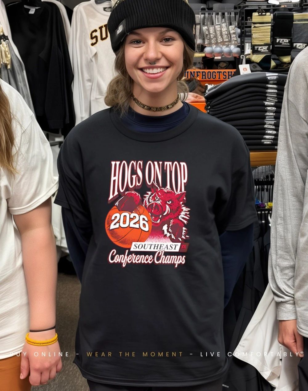 Arkansas Razorbacks Hogs on top 2026 Conference Champs shirt