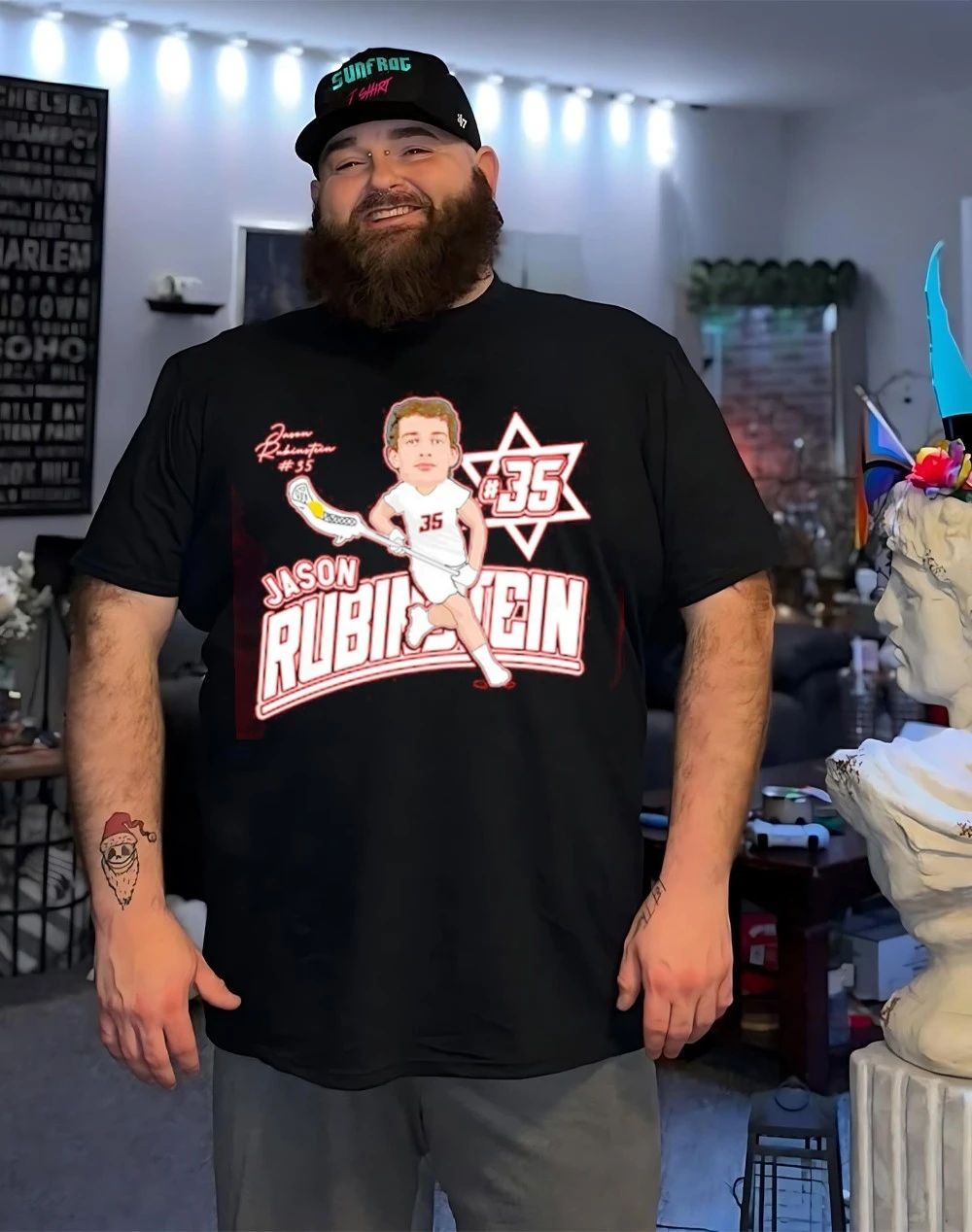 Jason Rubinstein Rhodes Lacrosse caricature 2026 shirt