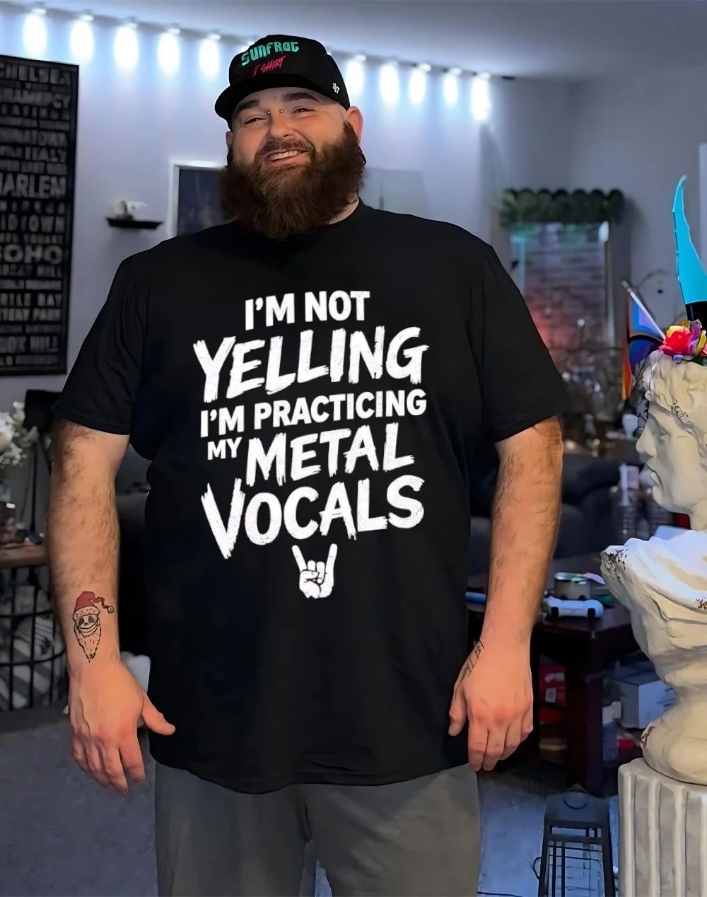 I’m not yelling I’m practicing my metal vocals humor shirt