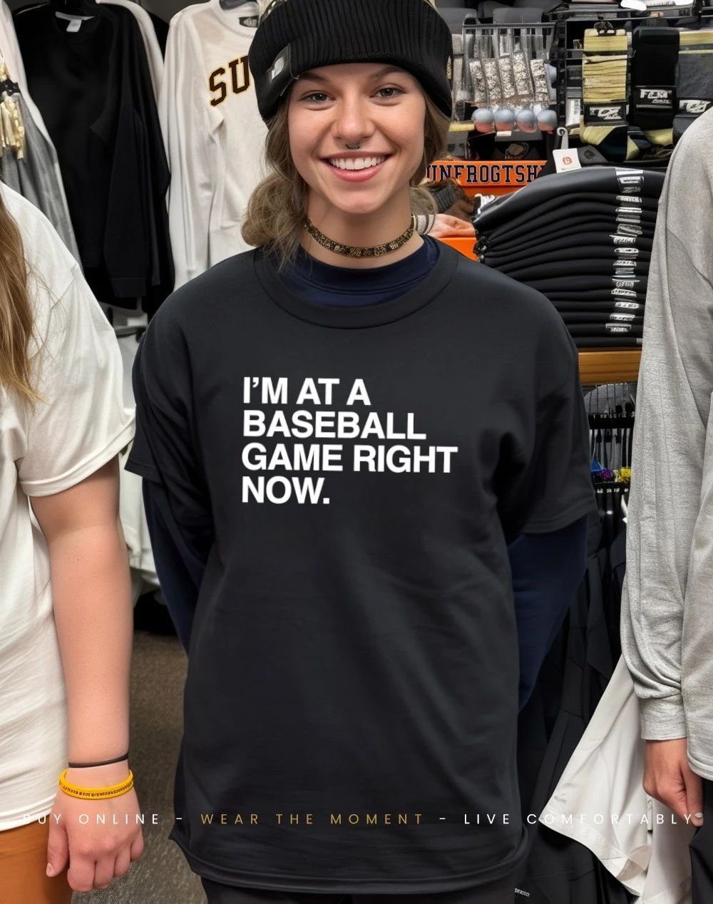 I’m at a baseball game right now shirt
