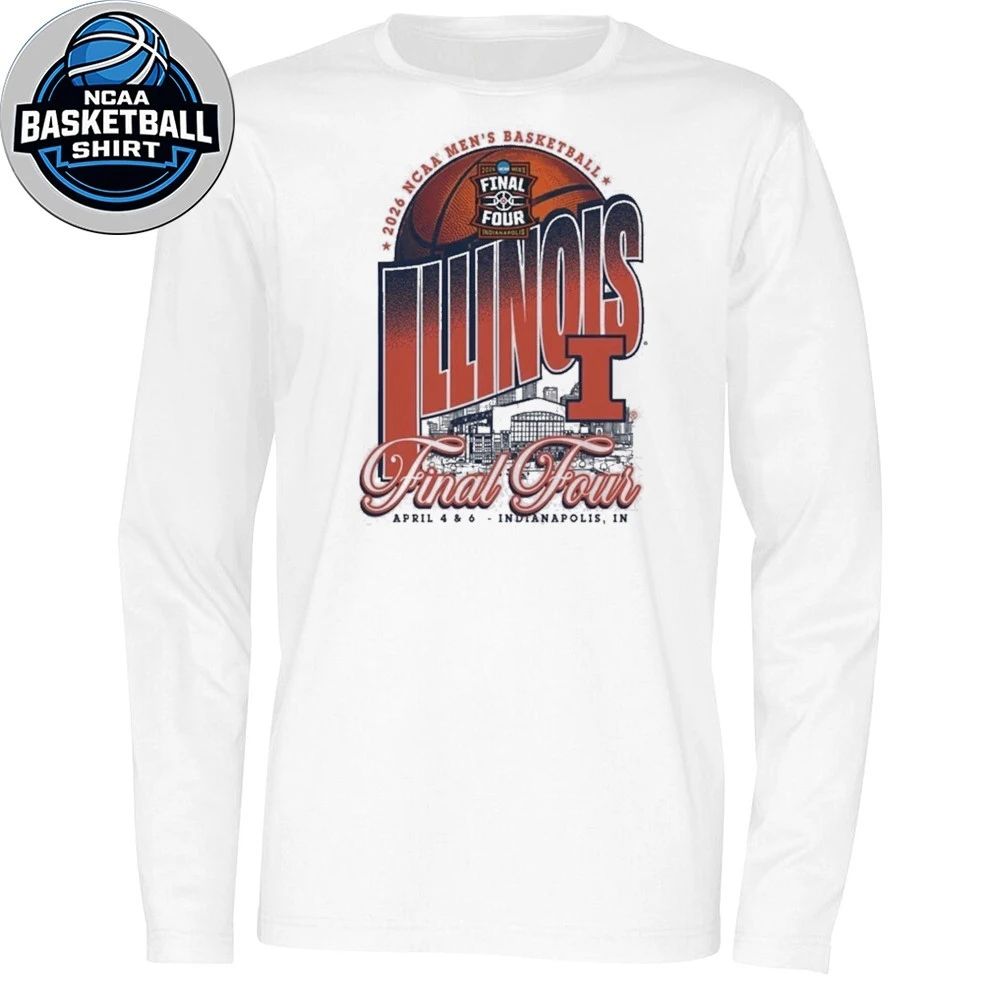 Something Inked Illinois Fighting Illini Men’s Ivory 2026 NCAA Final Four Logo Graphic T-Shirt