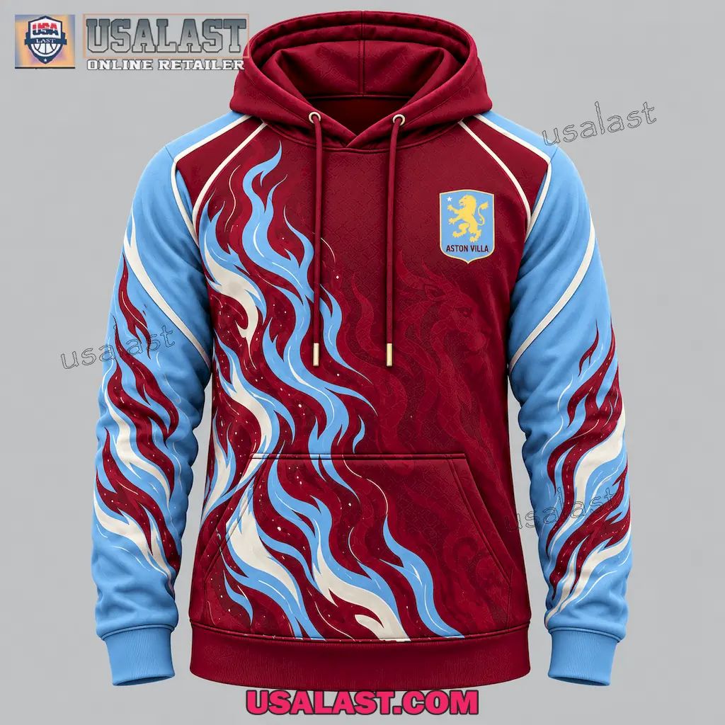 Aston Villa Personalized Tracksuit Hoodie And Jogger Pant Set