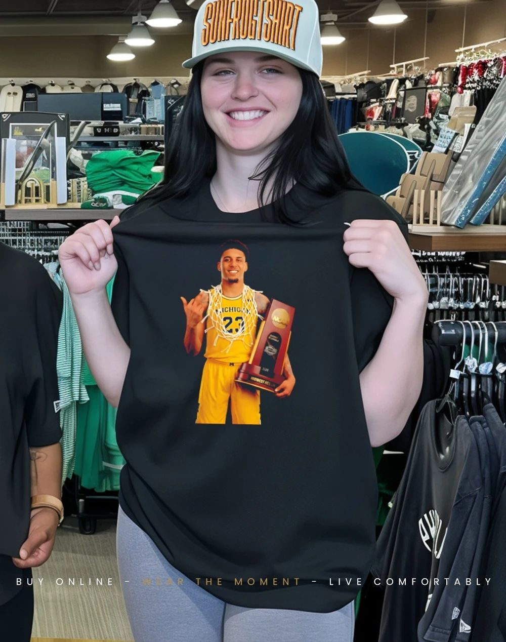 Yaxel Lendeborg Michigan Wolverines NCAA Champions 2026 trophy shirt