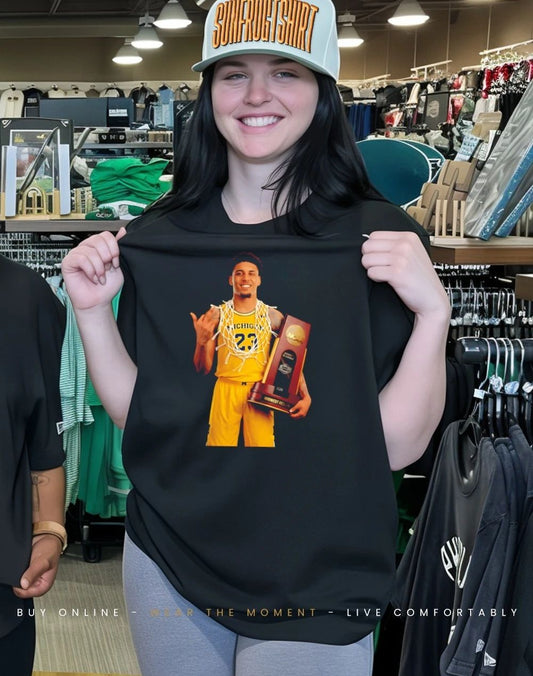 Yaxel Lendeborg Michigan Wolverines NCAA Champions 2026 trophy shirt