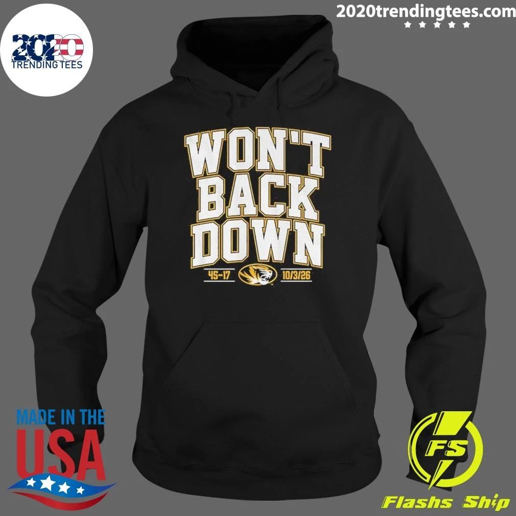 Missouri Tigers Won’t Back Down 45-17 Shirt