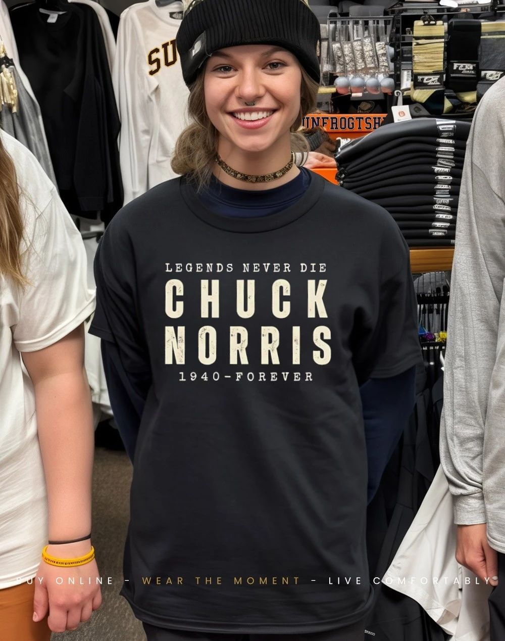 Chuck Norris Legends Never Die 1940-Forever Tribute shirt