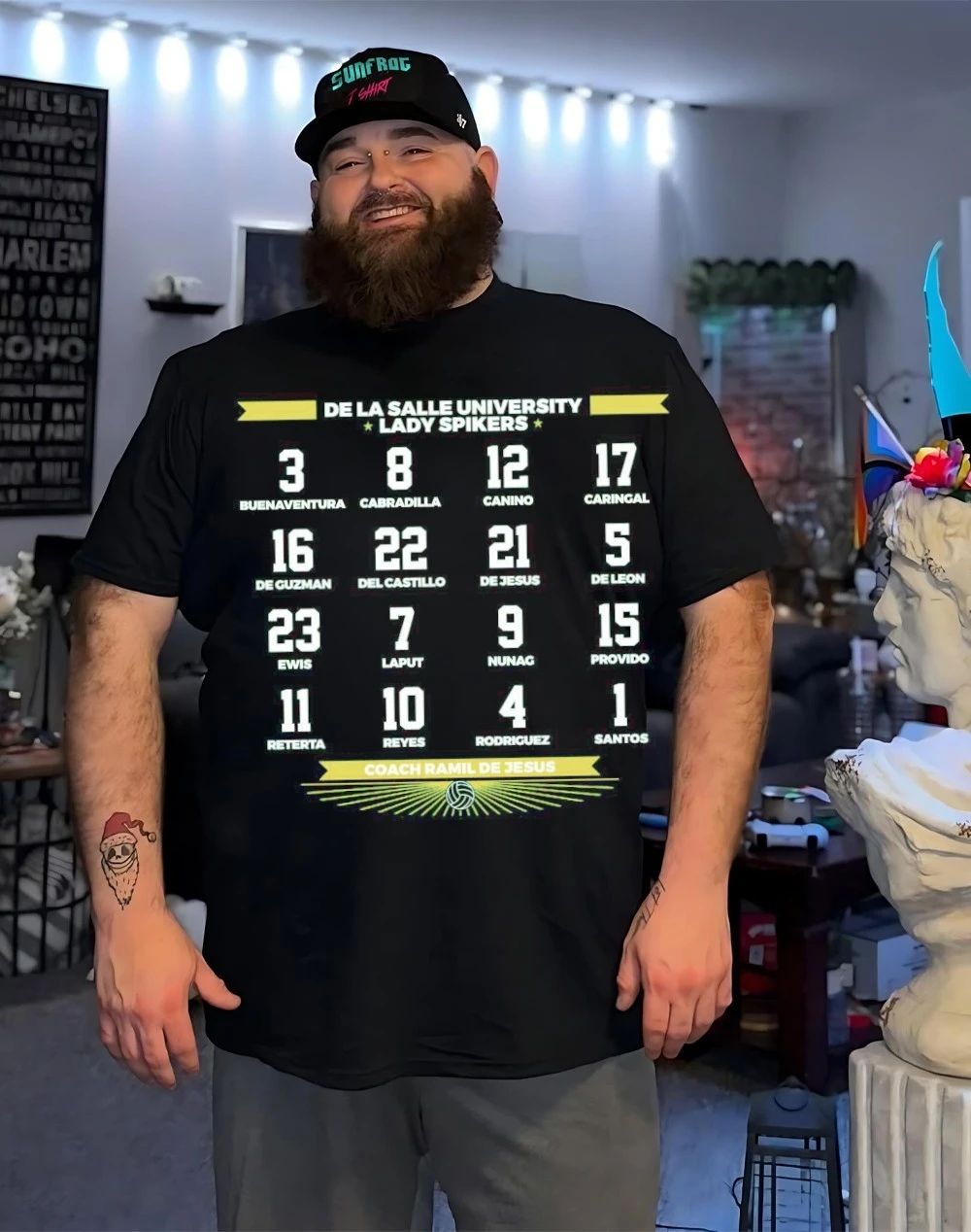 De La Salle Lady Spikers jersey numbers coach Ramil the Jesus shirt