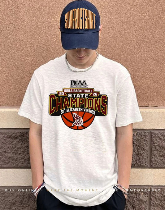 St Elizabeth Vikings DIAA Girls Basketball Champions 2026 shirt