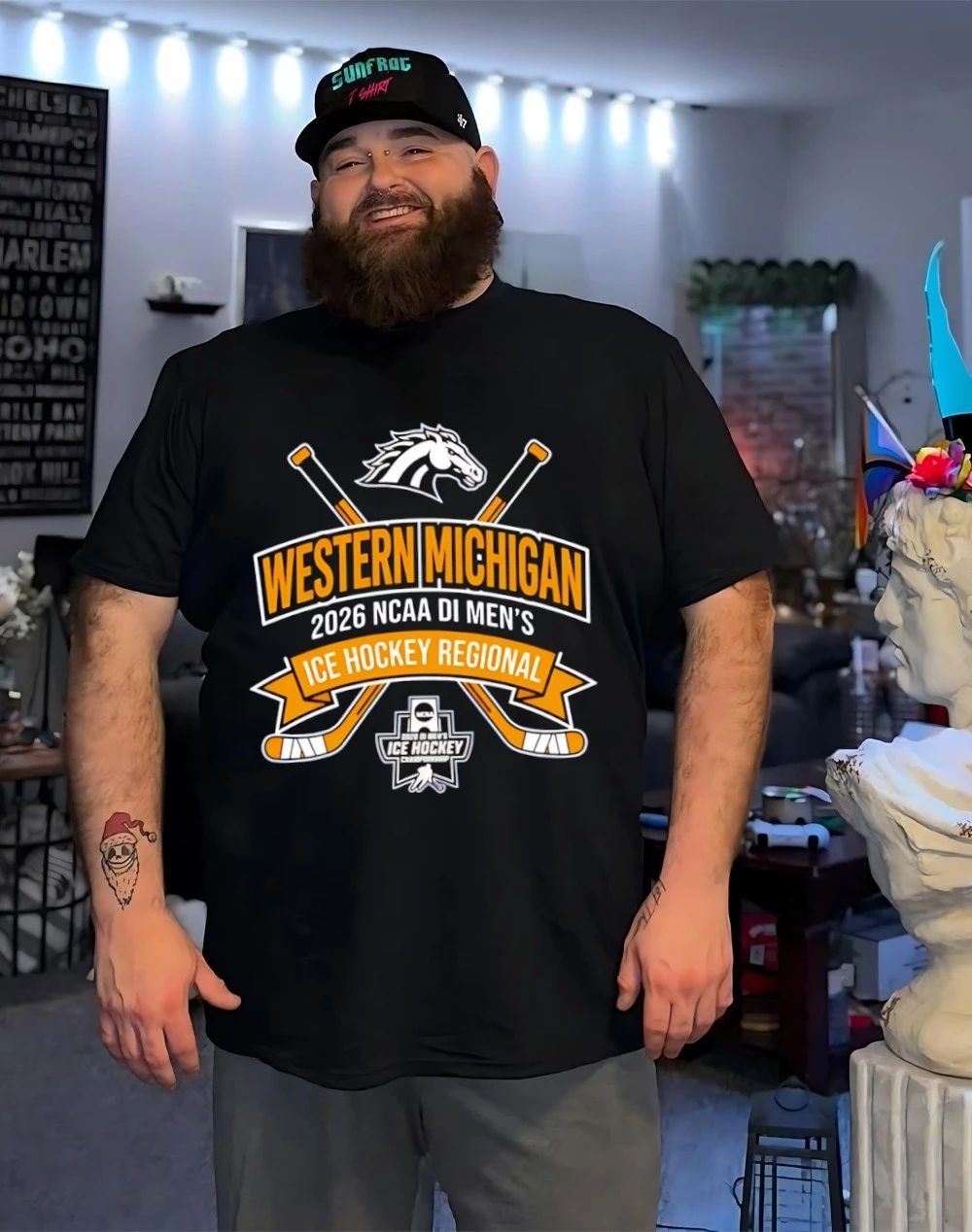 Western Michigan Broncos 2026 NCAA DI Men’s Ice Hockey Regional Championship shirt