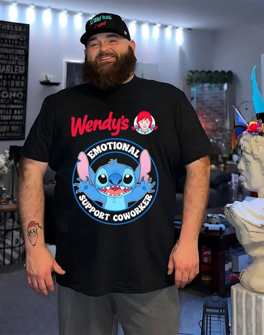 Wendy’s emotional support coworker Bluey shirt