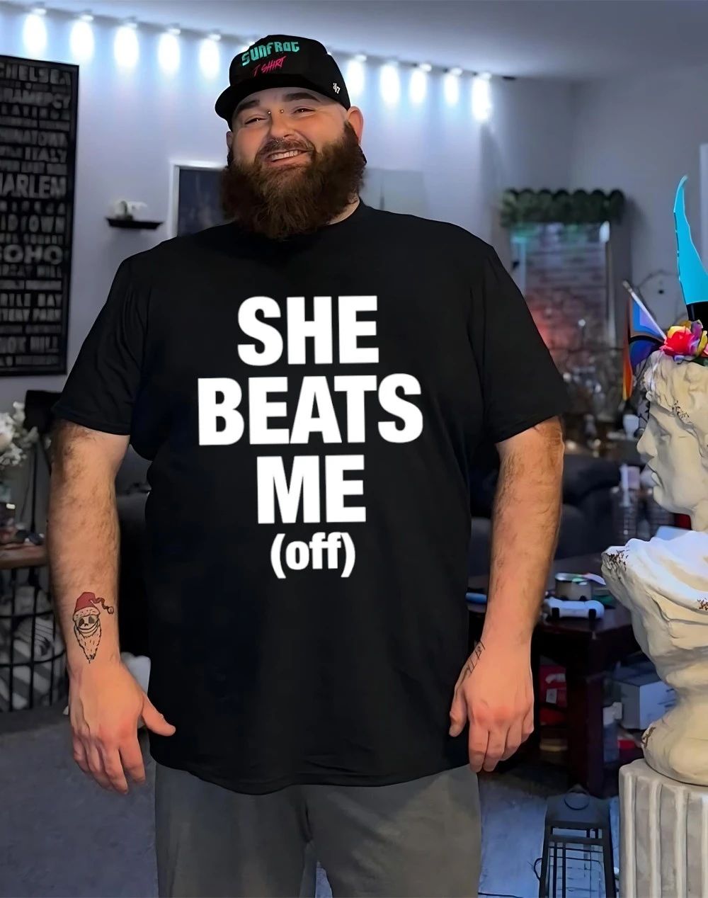 She Beats Me off shirt