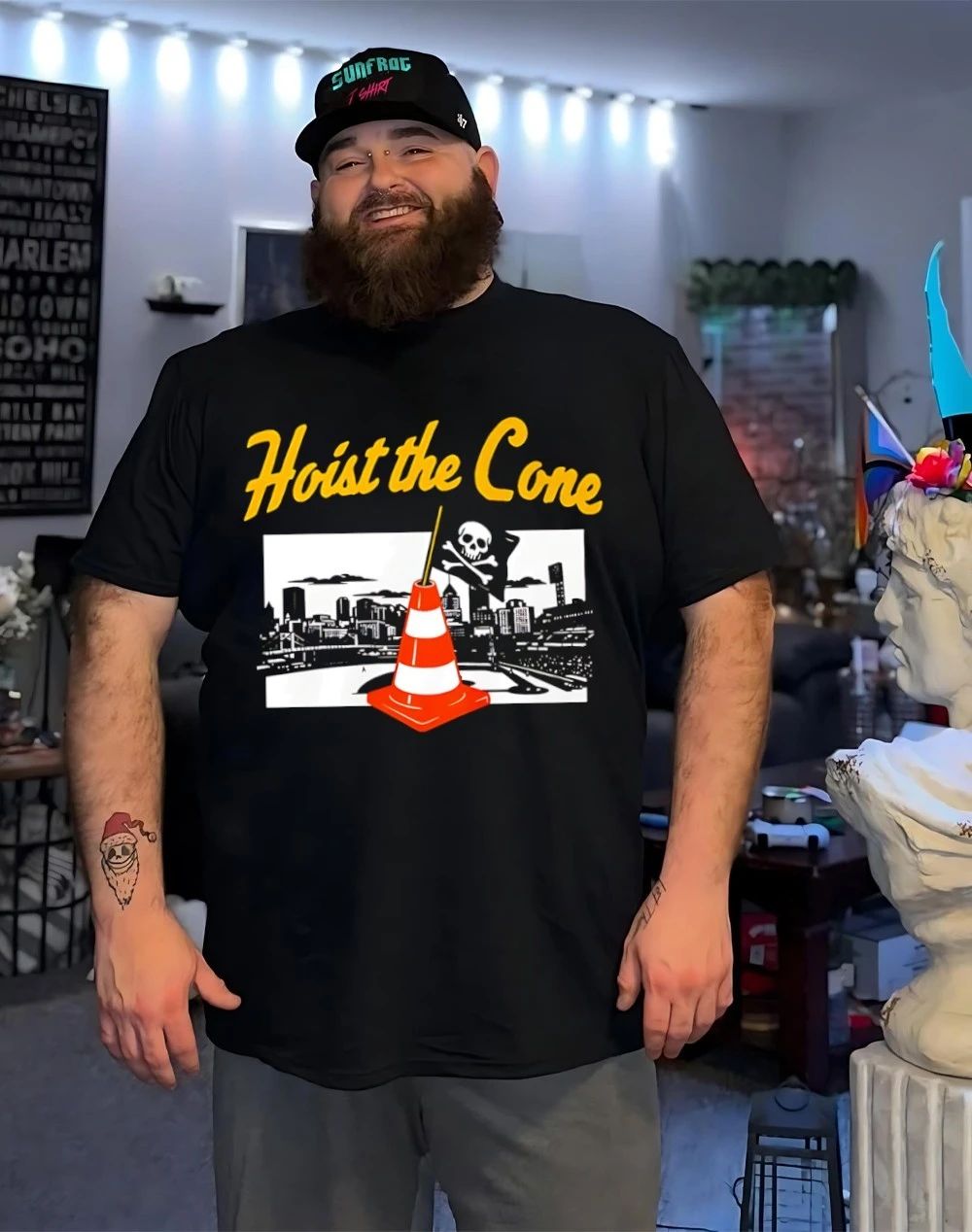 Pittsburgh Pirates Hoist The Cone graphic flag shirt