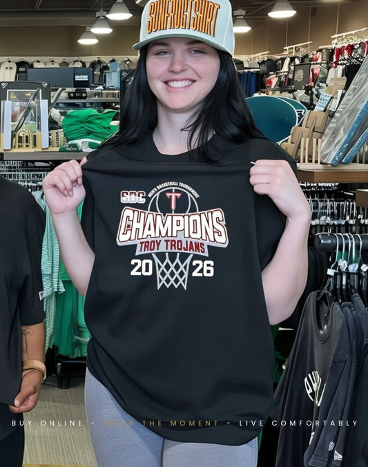 Troy Trojans Champions 2026 Sun Belt Men’s Basketball Tournament Champions classic shirt