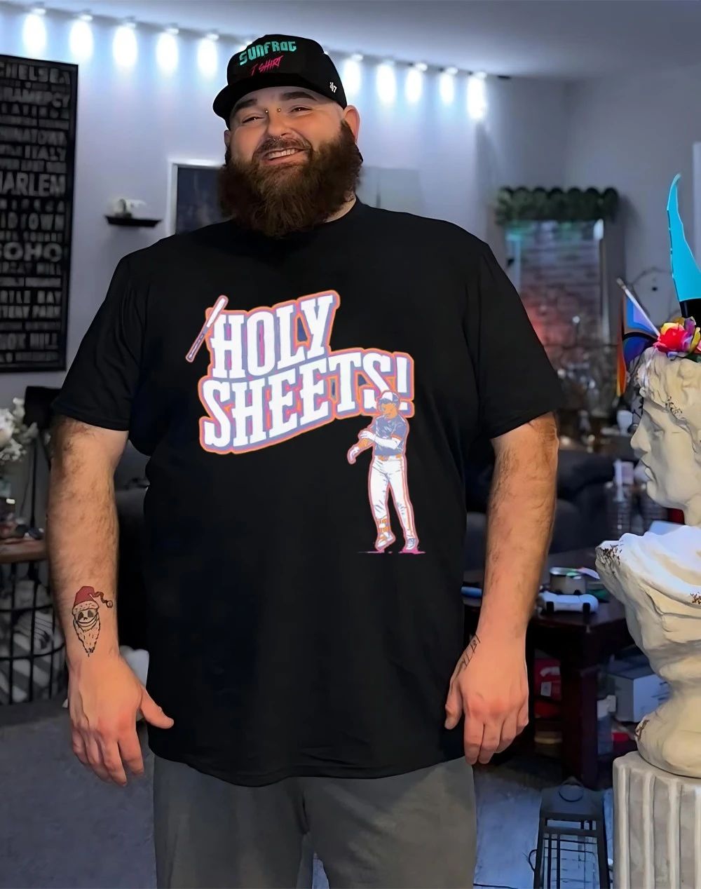 Holy Sheets Baseball Energy cartoon shirt