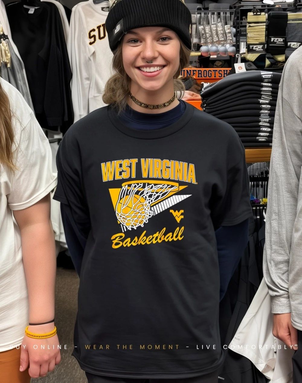 West Virginia Mountaineers Basketball Retro Swish shirt