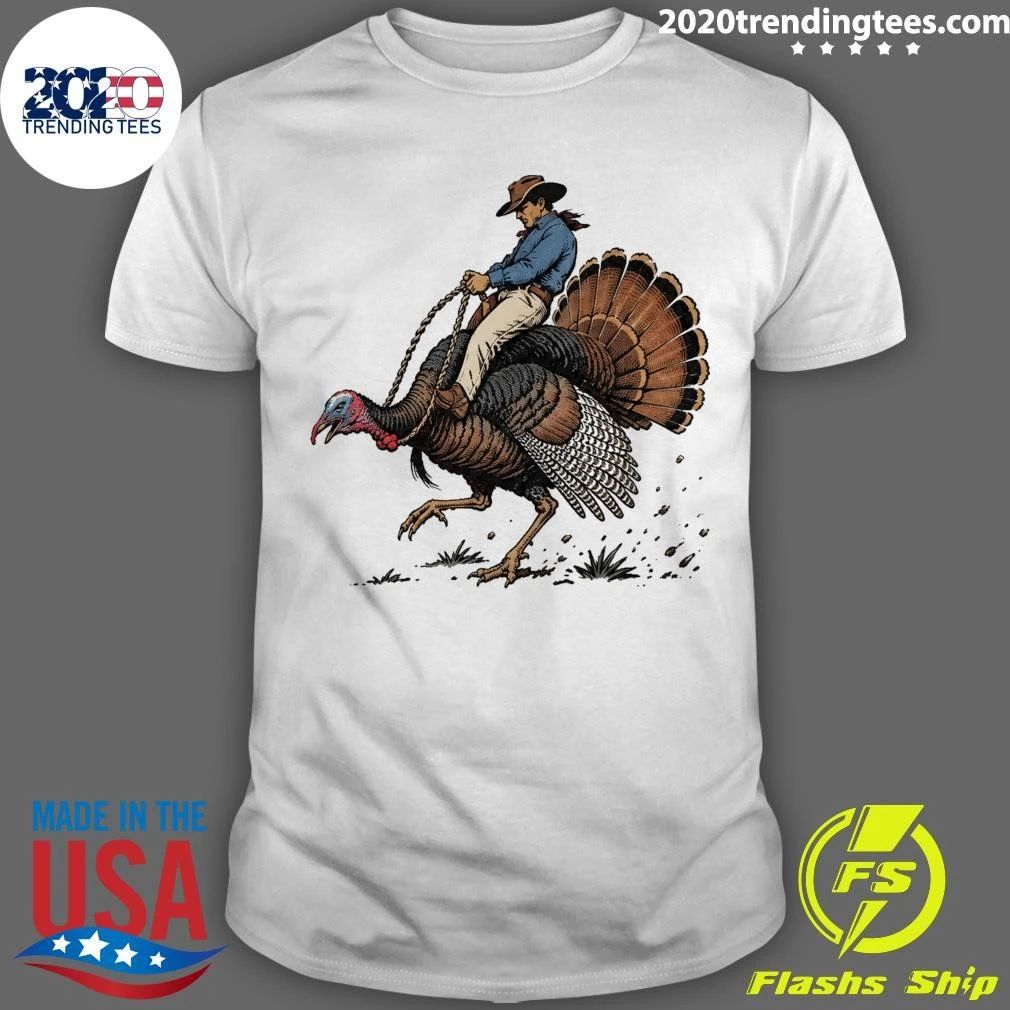 Cowboy Turkey Thanksgiving Vintage Shirt
