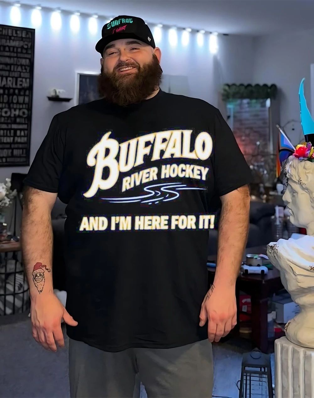 Buffalo Sabres river hockey and I’m here for it front and back shirt