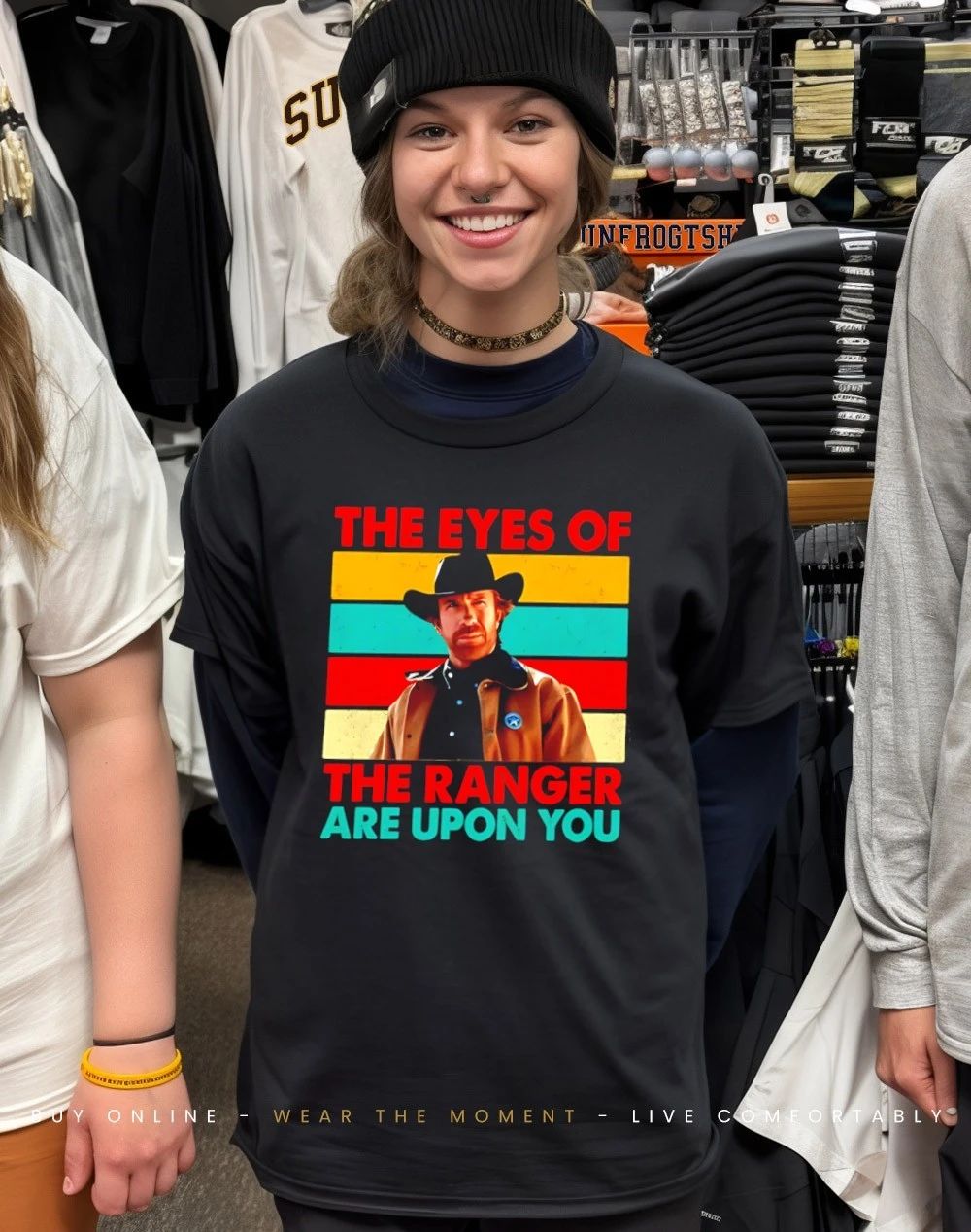 Chuck Norris Actor they eyes of the ranger are upon you shirt