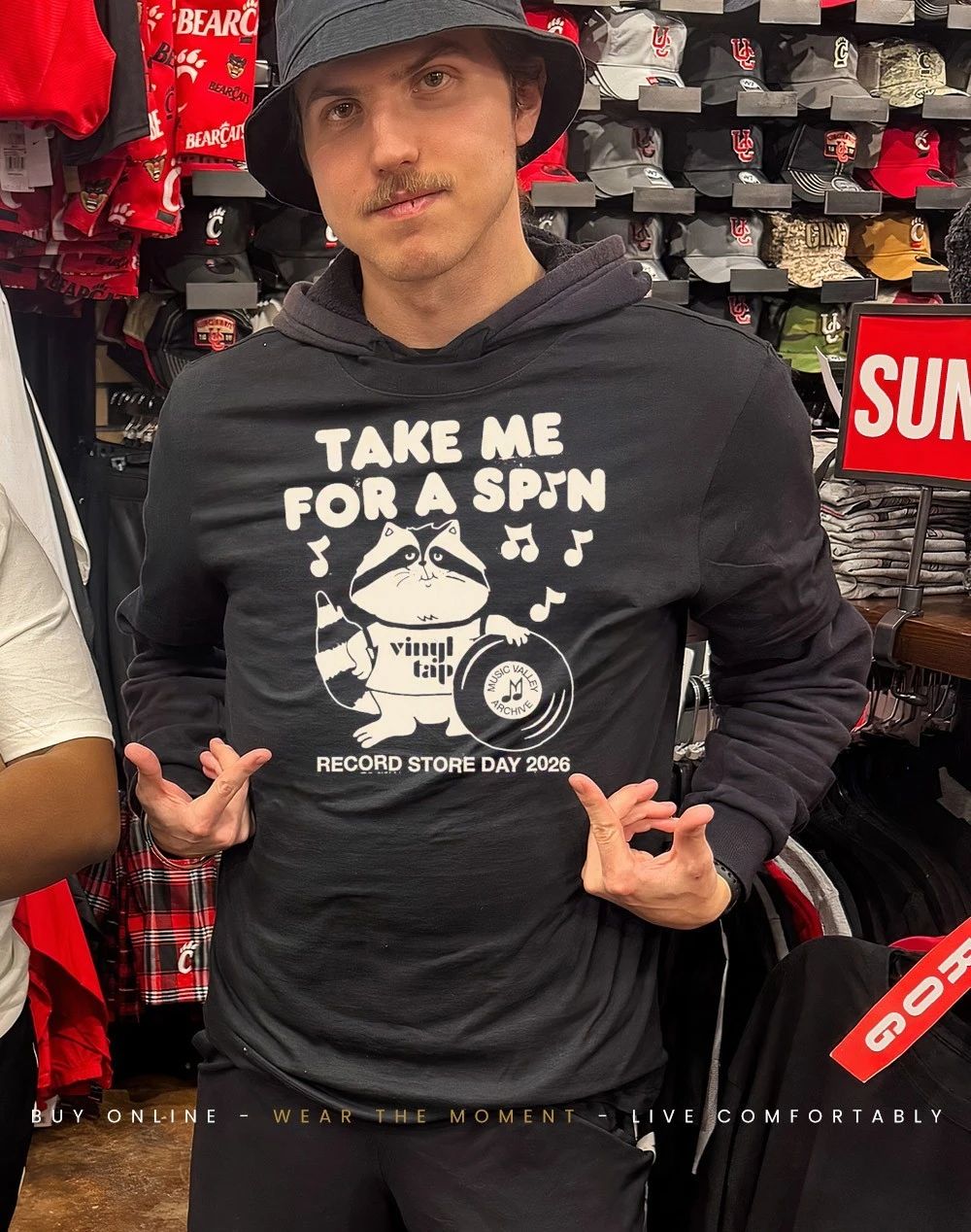 Racoon take me for a spin record store day 2026 shirt