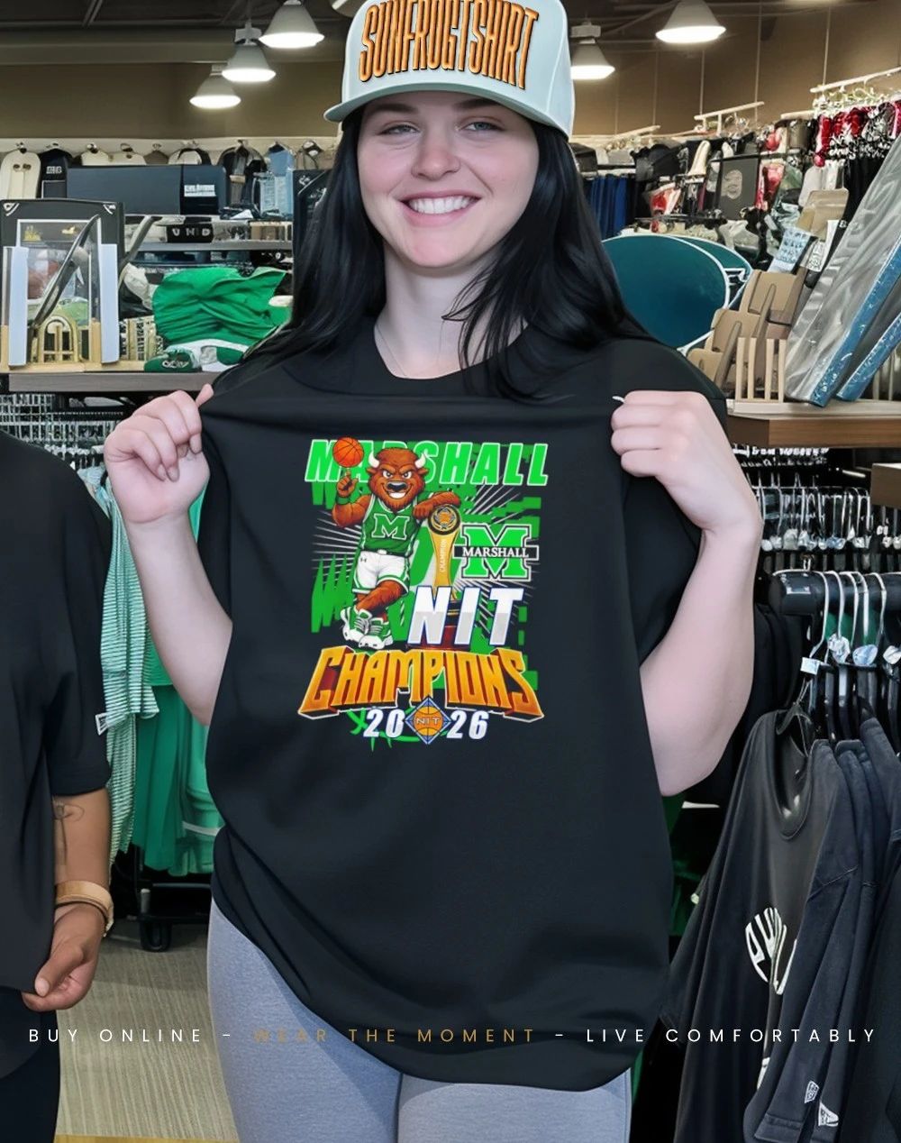 Marshall Thundering Herd’s 2026 Women’s NIT Champions mascot shirt