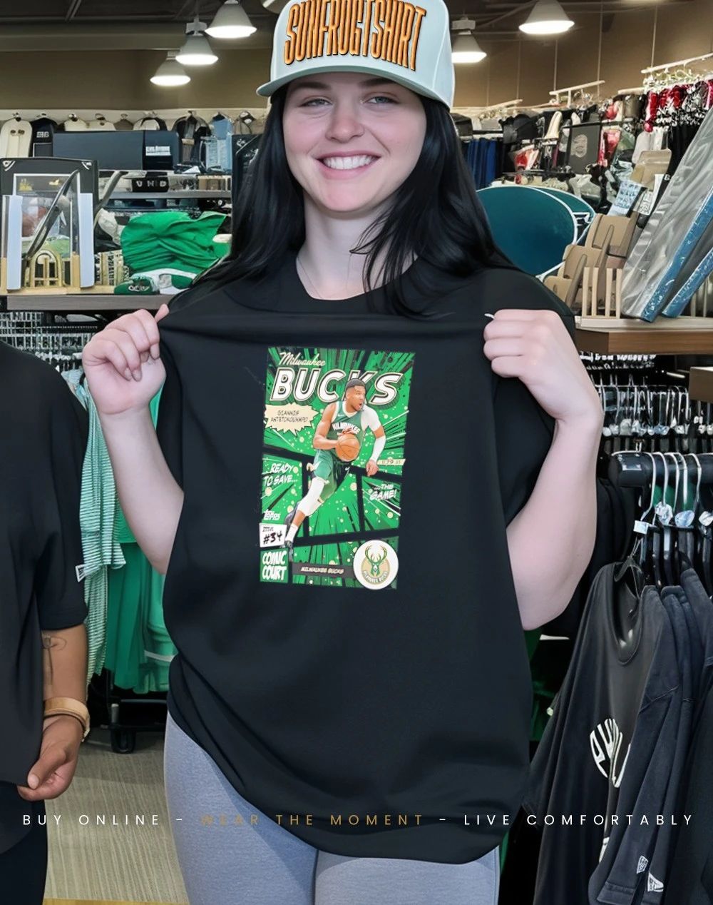 Giannis Antetokounmpo Milwaukee Bucks Comic Court shirt