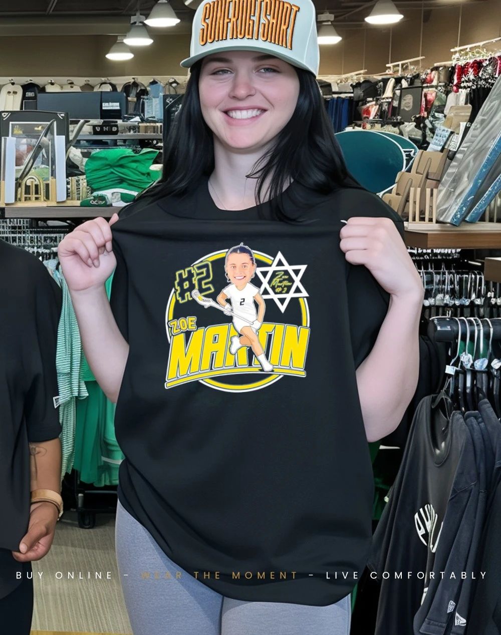 Zoe Martin Michigan Lacrosse caricature 2026 shirt