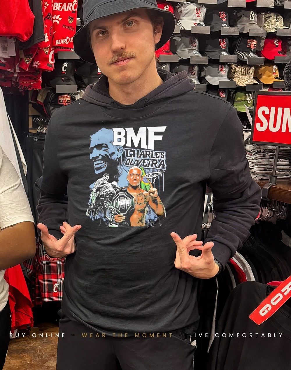 Charles Oliveira 2026 BMF Champion signature graphic shirt