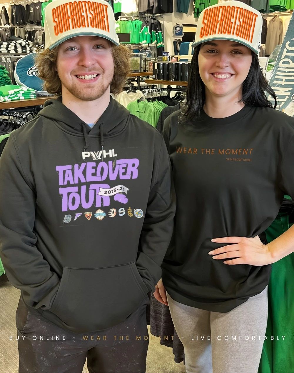 PWHL Takeover Tour 2025 2026 team logos shirt
