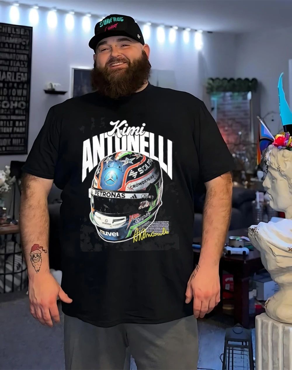 Kimi Helmet racing signature helmet vintage shirt