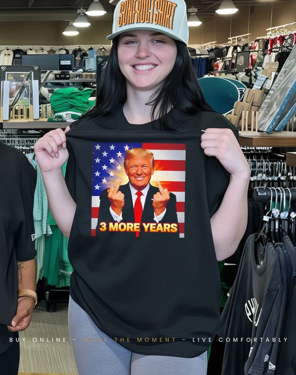 3 more years Trump one finger shirt