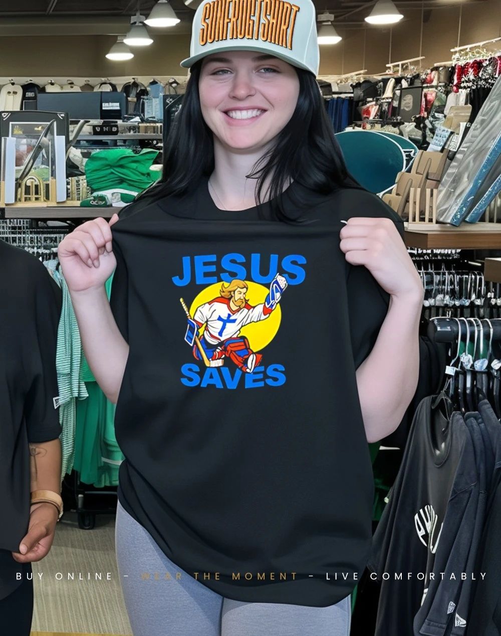 Jesus Saves Hockey player shirt
