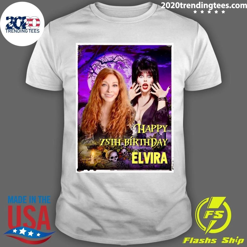 Happy 75th Birthday Elvira Halloween Shirt
