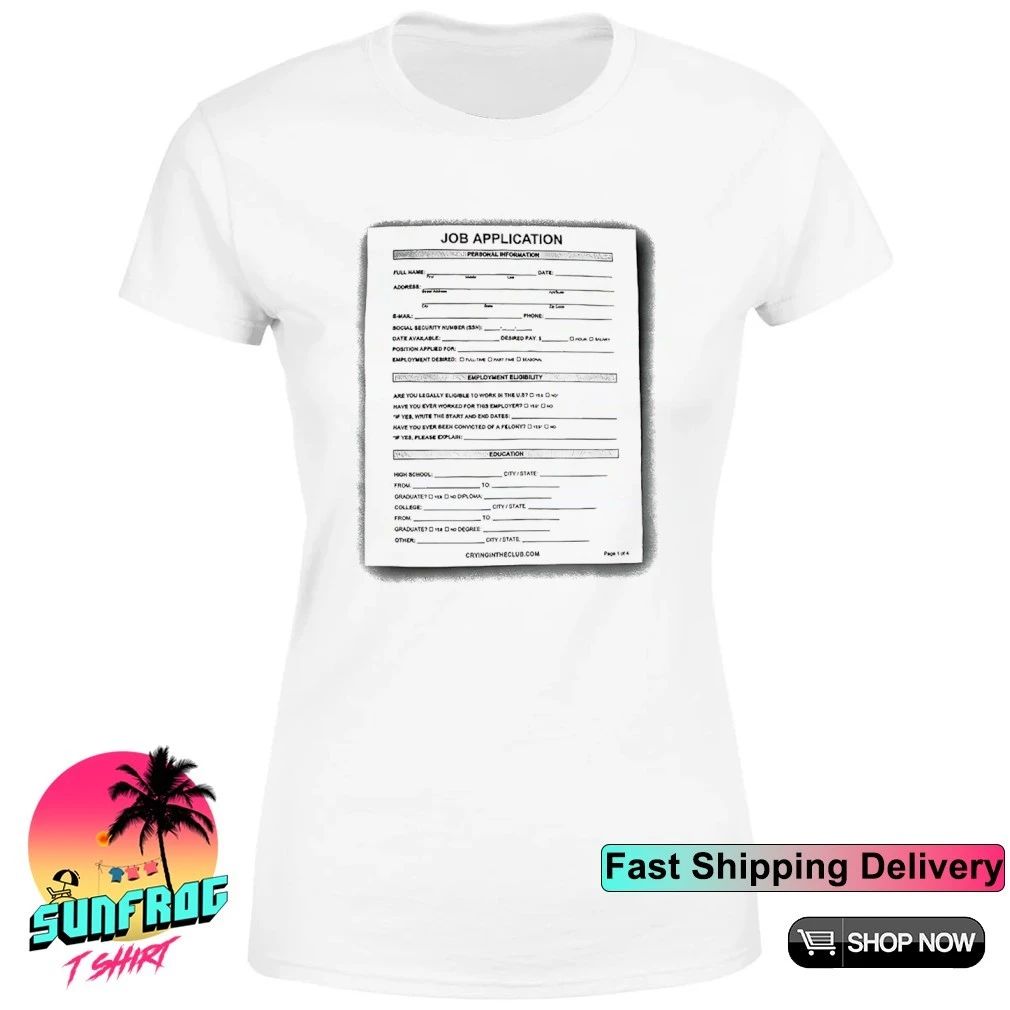 Scary job application paper shirt