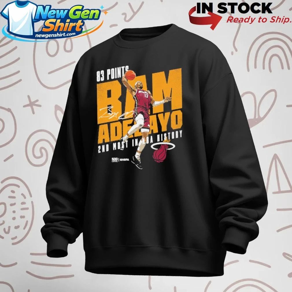 Bam Adebayo Miami Heat 500 Level 83 Points Shirt