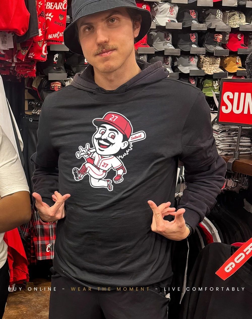 Salbert Sal Stewart 27 Cincinnati Reds cartoon shfirt