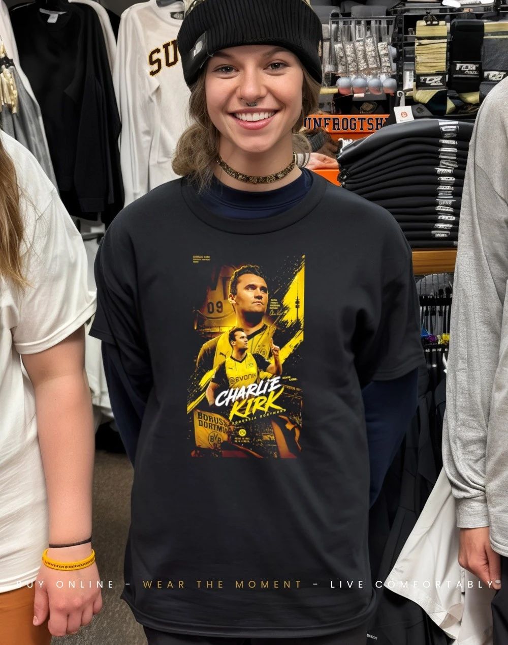 Charlie Kirk Borussia Dortmund faith family freedom future signature shirt