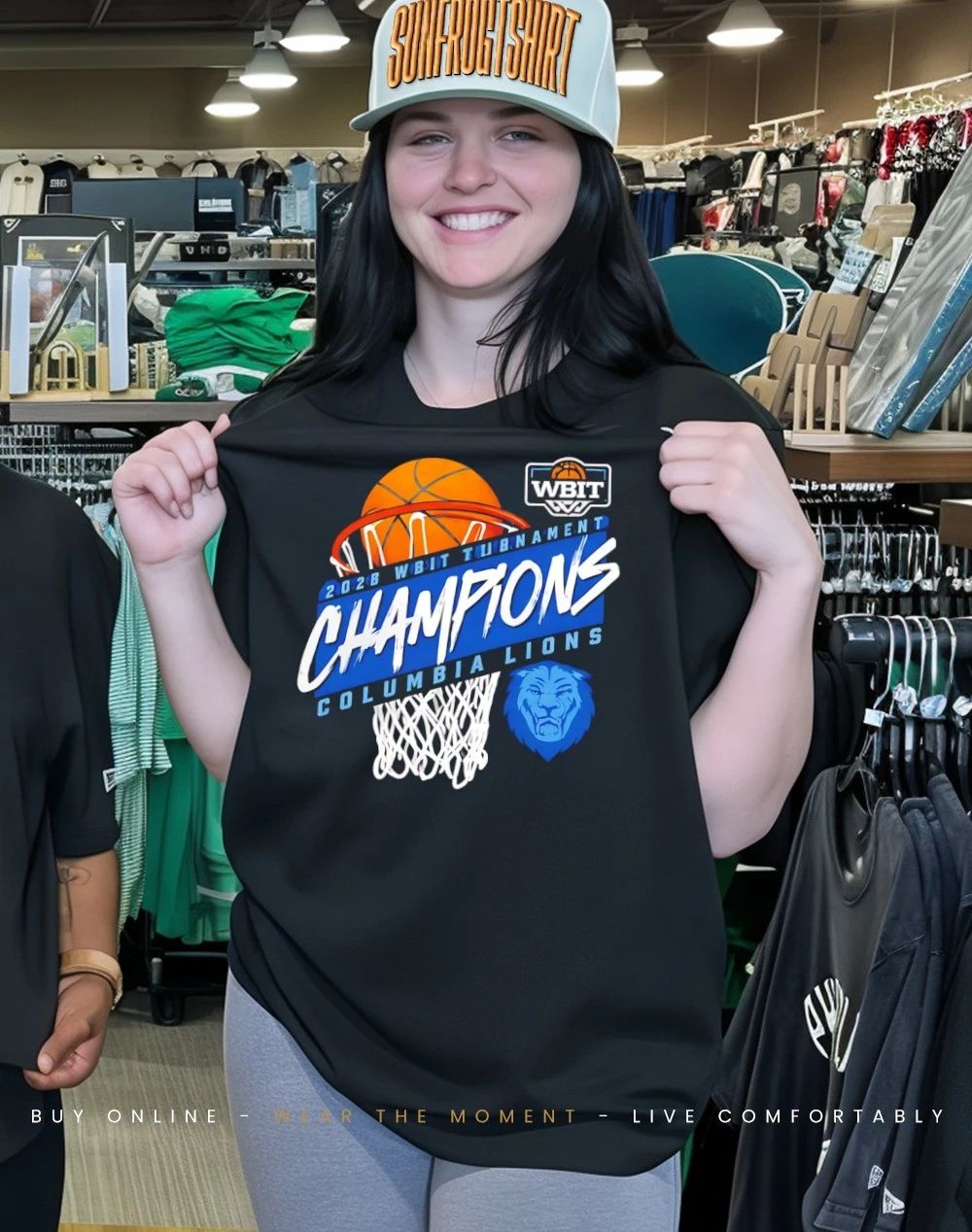 Columbia Lions 2026 WBIT Tournament Champions shirt