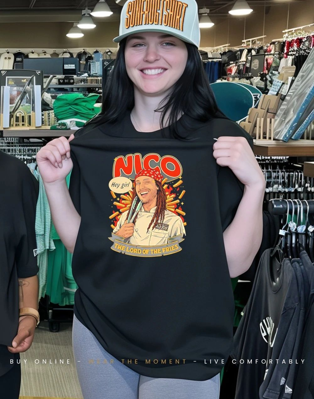 Nico hey girl the lord of the fries shirt